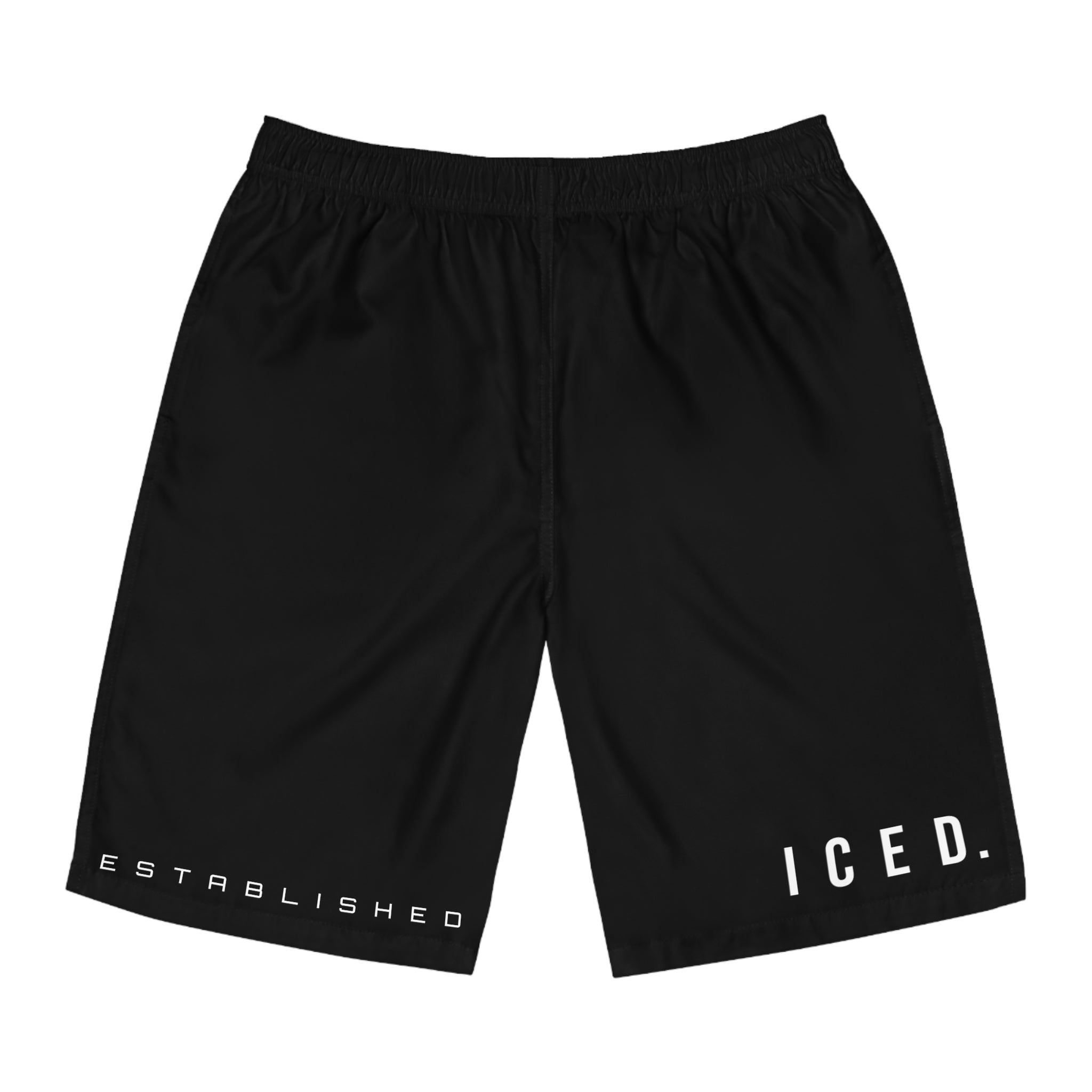 ICED. Established — Minimal  Men's Board Shorts Black